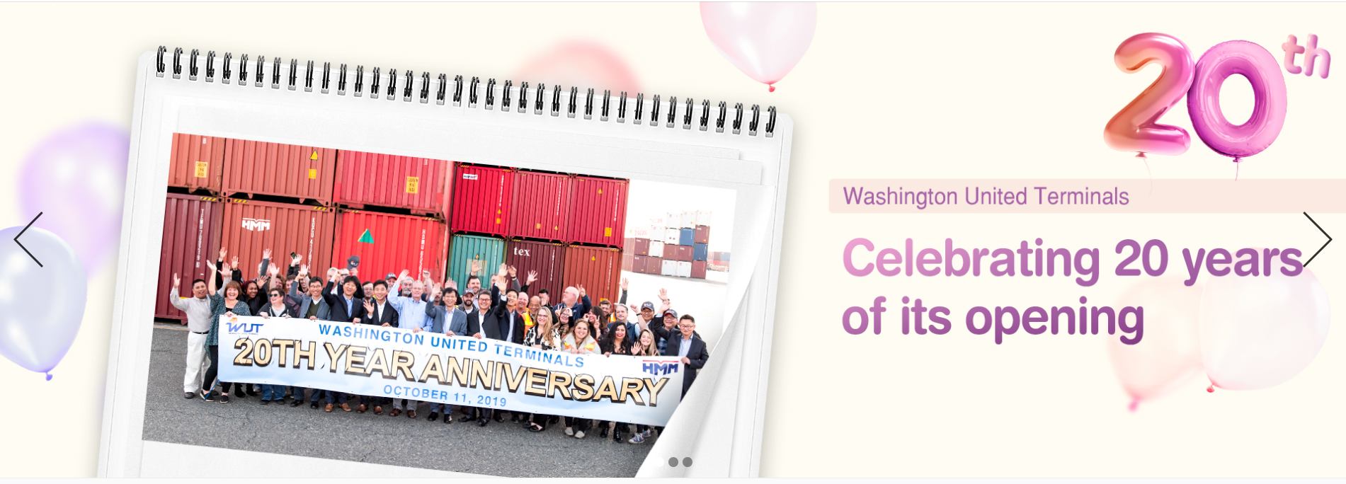 20th Anniversary • Washington United Terminals
